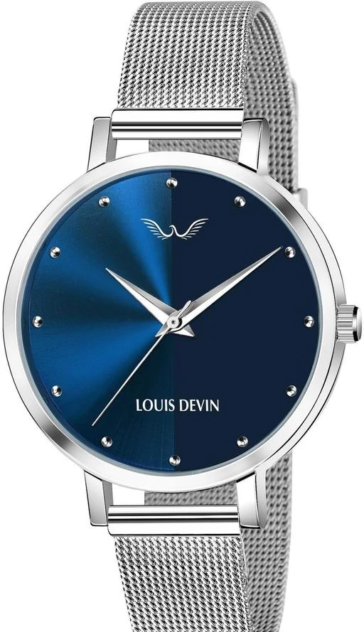 Checkout this latest Analog Watches
Product Name: *LOUIS DEVIN Analogue Women's Watch(Blue Dial Silver Colored Strap)-LD-L144-BLU-CH*
Strap Material: Stainless Steel
Case/Bezel Material: Stainless Steel
Case: The Goal
Clasp Type: Stainless Steel Buckle
Date Display: No
Dial Color: Blue
Dial Shape: Round
Dual Time: No
Gps: No
Light: No
Mechanism: Quartz
Power Source: Battery Powered
Scratch Resistant: No
Shock Resistance: No
Water Resistance: No
Net Quantity (N): 1
Sizes: 
Free Size
Country of Origin: India
Easy Returns Available In Case Of Any Issue


SKU: LD-L144-BLU-CH
Supplier Name: Louis Devin

Code: 503-67235142-9991

Catalog Name: Attractive Women Analog Watches
CatalogID_18104037
M05-C13-SC2152