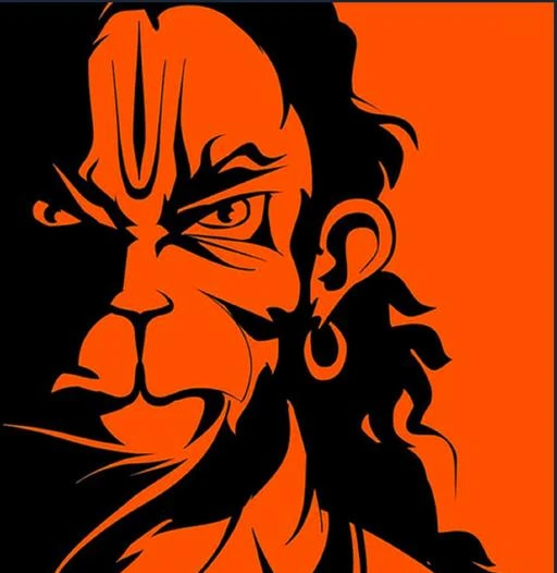  - Saf Lord Hanuman Ji Wallpaper Self Adeshive Sparkle Poster For  Living