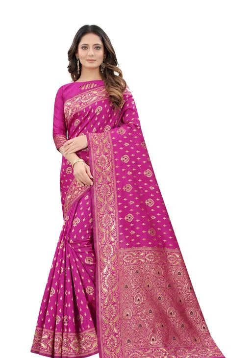 Checkout this latest Sarees
Product Name: *Aishani Sensational Sarees*
Saree Fabric: Banarasi Silk
Blouse: Separate Blouse Piece
Blouse Fabric: Cotton Silk
Pattern: Zari Woven
Blouse Pattern: Same as Border
Multipack: Single
Sizes: 
Free Size (Saree Length Size: 5.4 m, Blouse Length Size: 0.8 m) 
Country of Origin: India
Easy Returns Available In Case Of Any Issue


SKU: KIARA PINK
Supplier Name: culture fab

Code: 516-67944106-9942

Catalog Name: Aishani Sensational Sarees
CatalogID_18345646
M03-C02-SC1004