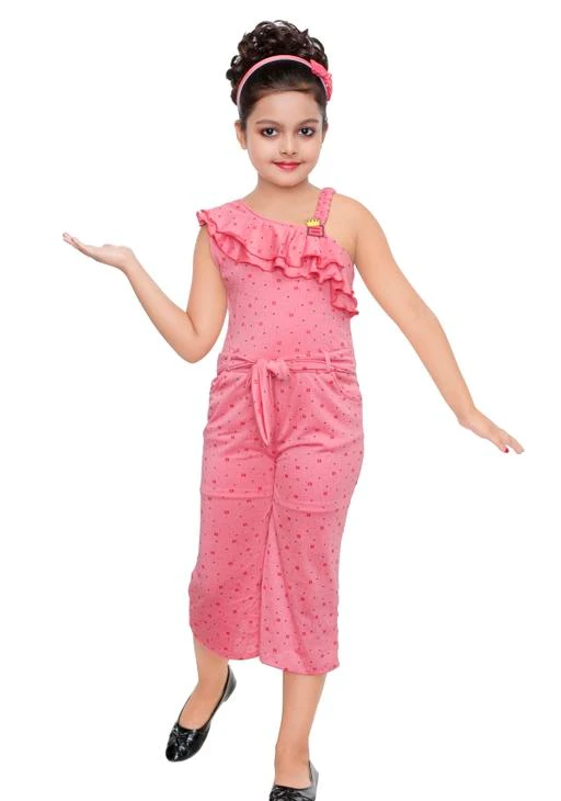 fcity.in - Girls Pink Polycotton Jumpsuits Pack Of 1 / Princess Funky ...