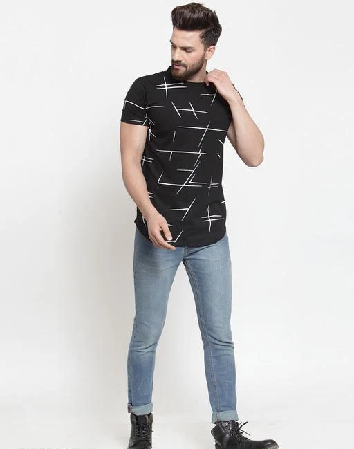 NB NICKY BOY Printed Men Round Neck Black T-Shirt - Buy NB NICKY