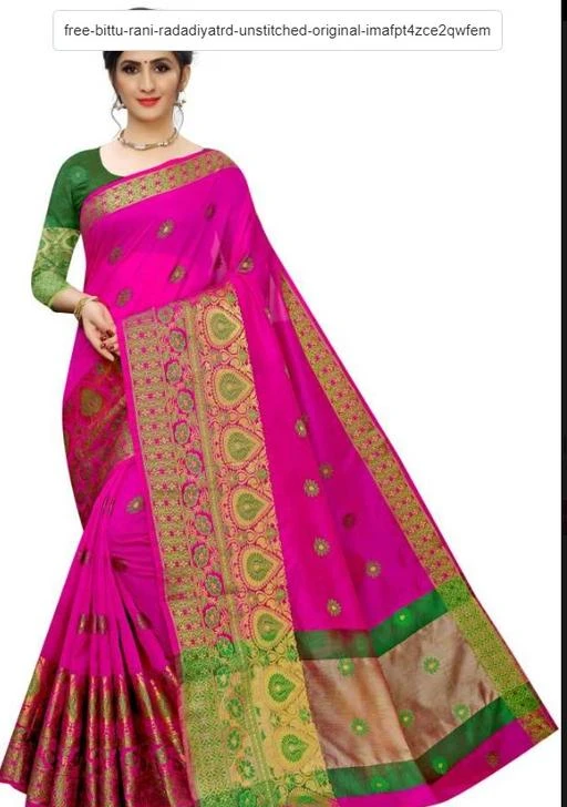 Checkout this latest Sarees
Product Name: *Aishani Ensemble Sarees*
Saree Fabric: Cotton Silk
Blouse: Separate Blouse Piece
Blouse Fabric: Cotton
Pattern: Printed
Net Quantity (N): Single
Sizes: 
Free Size (Saree Length Size: 5.5 m, Blouse Length Size: 0.8 m) 
Easy Returns Available In Case Of Any Issue


SKU: AES_6
Supplier Name: AVNI FASHION MART

Code: 625-6840596-7731

Catalog Name: Aishani Ensemble Sarees
CatalogID_1091963
M03-C02-SC1004