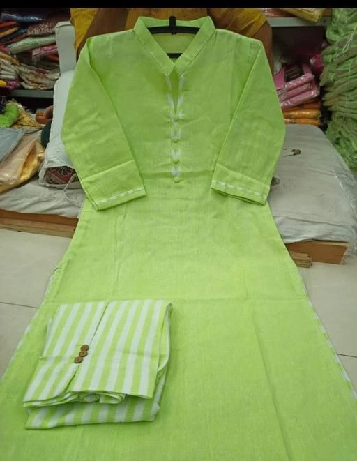 Checkout this latest Kurtis
Product Name: *Women kurti*
Fabric: Cotton
Sleeve Length: Three-Quarter Sleeves
Pattern: Solid
Combo of: Single
Sizes:
M, L, XL, XXL, XXXL
? Kurti- cotton khadi  ? Kurti with trouser set  ? Kurti lenght - 42  ? *Size - M (38), L(40) , XL (42), XXL(44) *,XXXL(46)  ? Pant- cotton khadi  ? Lenght- 38