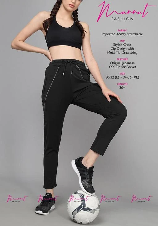  Mannat Fashion Latest Stretchable Work Out Zipup Pant Or Yoga  Pant Or