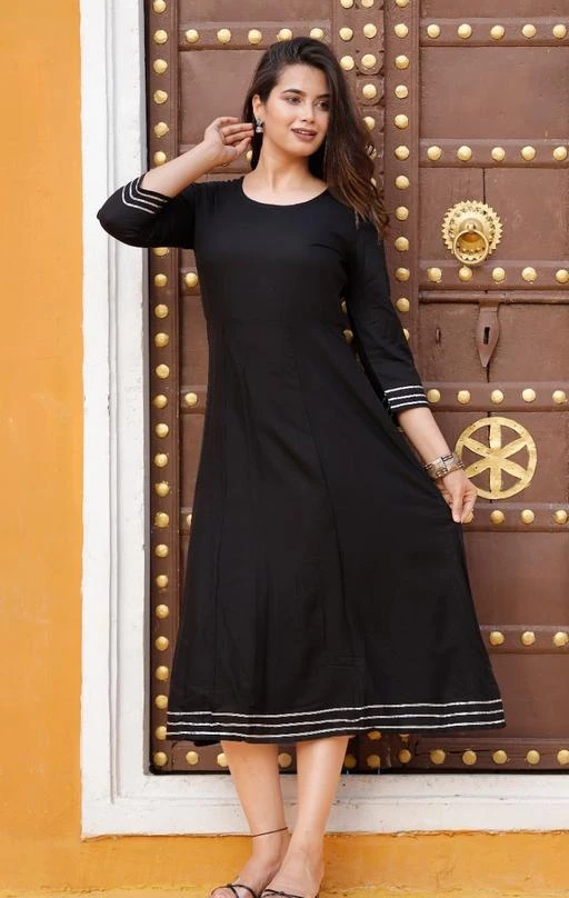 Checkout this latest Kurtis
Product Name: *Women's Solid Black Rayon Kurti*
Fabric: Rayon
Sleeve Length: Three-Quarter Sleeves
Pattern: Solid
Combo of: Single
Sizes:
S, M (Bust Size: 38 in, Size Length: 48 in) 
L, XL, XXL
Country of Origin: India
Easy Returns Available In Case Of Any Issue


SKU: AAN003PINK-M
Supplier Name: Ekta Jain - 123

Code: 903-6852529-999

Catalog Name: Alisha Petite Kurtis
CatalogID_1093771
M03-C03-SC1001