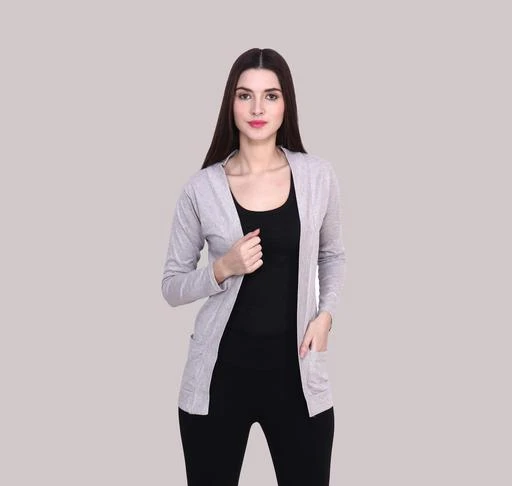 Checkout this latest Capes, Shrugs & Ponchos
Product Name: *Trendy Cotton Women's Pocket Shrug*
Fabric: Cotton Blend
Sleeve Length: Long Sleeves
Fit/ Shape: Shrug
Pattern: Solid
Net Quantity (N): 1
Sizes:
S (Bust Size: 34 in, Length Size: 25 in) 
M (Bust Size: 36 in, Length Size: 26 in) 
L (Bust Size: 38 in, Length Size: 27 in) 
XL (Bust Size: 40 in, Length Size: 28 in) 
Country of Origin: India
Easy Returns Available In Case Of Any Issue


SKU: AG-102-LIGHT GREY
Supplier Name: 
