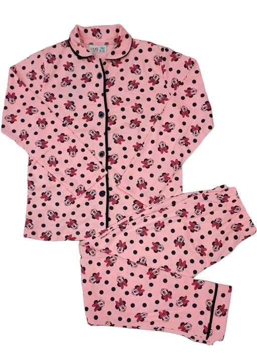 Checkout this latest Nightsuits
Product Name: *Hosiery Cotton Cartoon Full Slevee shirt & Pyjama set for Girls Nightdress Sleepwear*
Top Fabric: Cotton
Bottom Fabric: Cotton
Top Type: Shirt
Bottom Type: Pajamas
Sleeve Length: Long Sleeves
Top Pattern: Printed
Net Quantity (N): 1
Manisha Fashion Night set with some cute printed design will make your Kids looks more cute and cool,and he will love it very much,This set, made of 100% Hosiery cotton, is soft to wear in autumn, winter, spring to keep comfy and warm all through the night. Elastic waistband, non-slip and painless, easy to put on.
Sizes: 
2-3 Years (Top Bust Size: 25 in, Top Length Size: 16 in, Bottom Waist Size: 22 in, Bottom Length Size: 21 in) 
Country of Origin: India
Easy Returns Available In Case Of Any Issue


SKU: NPCUG_Nightsuit
Supplier Name: Manisha Fashion Mumbai

Code: 444-68852778-949

Catalog Name: Tinkle Stylus Kids Girls Nightsuits
CatalogID_18671851
M10-C32-SC1158