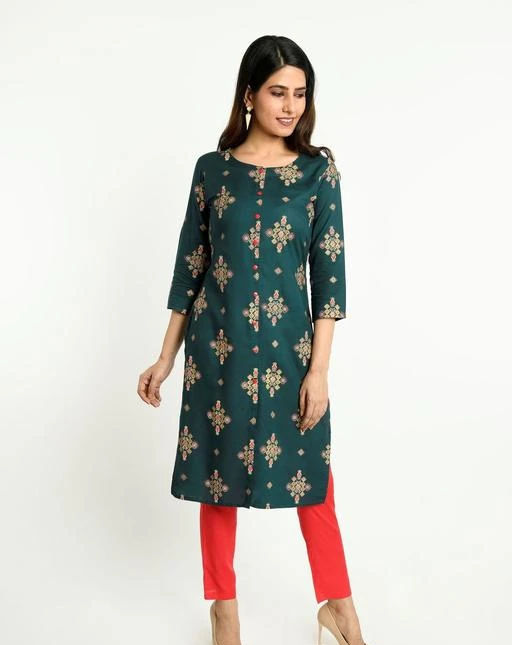 Women's black colour rayon fabric floral embroidered short kurti