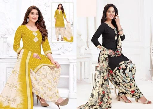 Checkout this latest Suits
Product Name: *Aishani Superior Salwar Suits & Dress Materials*
Top Fabric: Crepe + Top Length: 2 Meters
Bottom Fabric: Crepe + Bottom Length: 2.25 Meters
Dupatta Fabric: Chiffon + Dupatta Length: 2 Meters
Lining Fabric: No Lining
Type: Un Stitched
Pattern: Printed
Net Quantity (N): Pack of 2
Top Fabric : Crepe + Top Length: 2 Meters  Bottom Fabric : Crepe + Bottom Length: 2.25 Meters  Dupatta Fabric : Chiffon + Dupatta Length: 2 Meters  Lining Fabric : No Lining  Type : Un Stitched  Pattern : Printed  Multipack : Pack of 2   You will be the center of attention in this patiala dress material. The top is made of Italian Leone crepe fabric which is stylized with beautiful printed work as shown. Comes along with Italian Leone crepe bottom and chiffon dupatta with the latest trend and style. Get this unstitched suit stitched as per your desired fit and comfort. This outfit is perfect to wear at weekend get-together, casual, office wear. Team this suit with ethnic accessories and high heel for a complete look and fetch compliments for your rich sense of style. Note : - The actual product may differ slightly in color and design from the one illustrated in the images when compared with computer or mobile screen. Aishani Petite Salwar Suits & Dress Materials  Country of Origin : India
Country of Origin: India
Easy Returns Available In Case Of Any Issue


SKU: be-g-1430-1428
Supplier Name: papa ki pari

Code: 266-69219425-999

Catalog Name: Chitrarekha Fabulous Salwar Suits & Dress Materials
CatalogID_18797808
M03-C05-SC1002