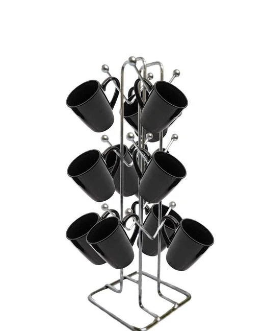 Checkout this latest Racks & Holders
Product Name: *SHYAM Stainless Steel Large Size Cup Stand with 12 Hooks V Shape Coffee Cup Holder for Kitchen Dining Table Kitchen Rack Storage Cup Stand-(Pack of 1)*
Net Quantity (N): Pack of 1
Mug stands have clean and smooth lines, are used in Stainless Steel Silver color, great for mugs and Cups of any color. The modern finishes complement a variety of kitchen styles and color schemes, showing off your style in the best light. Show off your favorite mugs without clutter. Store mugs vertically on this tree to save counter and cabinet space. Cups hang on the mug tree by the handle, accommodating any size of ceramic or glass coffee or teacup. Branches curve upwards to keep mugs securely in place. Create a counter top coffee station by keeping your mugs within easy reach, right next to the coffee machine or French press. Move from counter top to coffee station and back again with the convenient carrying handle
Sizes: 
Free Size
Country of Origin: India
Easy Returns Available In Case Of Any Issue


SKU: 1781882717
Supplier Name: DIVYA GOEL

Code: 552-69276729-995

Catalog Name: Graceful Racks & Holders
CatalogID_18815845
M08-C23-SC1640
.