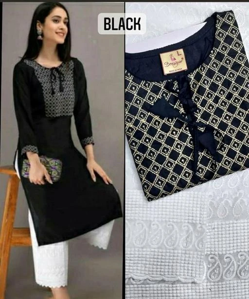 Checkout this latest Kurta Sets
Product Name: *Trendy Sensational Women Kurta Sets*
Kurta Fabric: Rayon
Bottomwear Fabric: Rayon
Fabric: Rayon
Sleeve Length: Long Sleeves
Set Type: Kurta With Bottomwear
Bottom Type: Palazzos
Pattern: Embroidered
Sizes:
S (Bust Size: 36 in) 
M (Bust Size: 38 in) 
L (Bust Size: 40 in) 
XL (Bust Size: 42 in) 
XXL (Bust Size: 44 in) 
XXXL (Bust Size: 46 in) 
Country of Origin: India
Easy Returns Available In Case Of Any Issue


SKU: GULSAN-BLACK
Supplier Name: SIDDHESWER HANDWORK

Code: 946-69378129-999

Catalog Name: Trendy Sensational Women Kurta Sets
CatalogID_18849281
M03-C04-SC1003