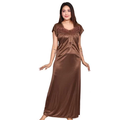 Checkout this latest Nightdress
Product Name: *Elegant and Comfy Brown Women's Satin Night Dress,Maxi,Gown,Nighties,Nighty,Nightwear,Inner&Sleepwear*
Fabric: Satin
Sleeve Length: Short Sleeves
Pattern: Solid
Net Quantity (N): 1
Sizes:
L, XL, Free Size
Women's Satin  Nighty/Night Dress
Country of Origin: India
Easy Returns Available In Case Of Any Issue


SKU: 161954338
Supplier Name: SHRI JI HOME

Code: 403-69657076-115

Catalog Name: Divine Stylish Women Nightdresses
CatalogID_18945729
M04-C10-SC1044