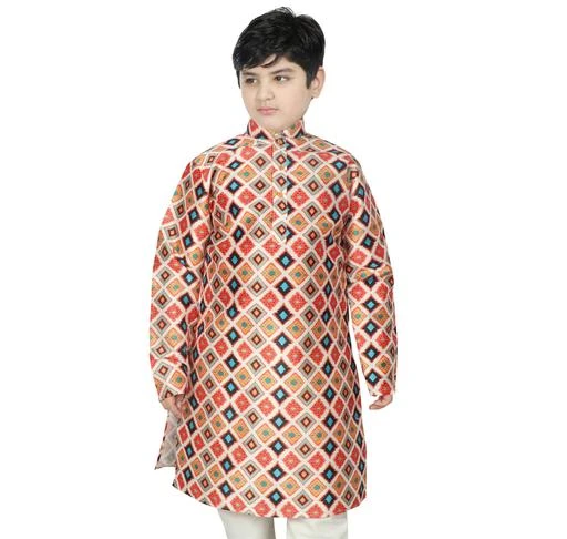 Checkout this latest Shirts
Product Name: *SG YUVRAJ Kurta For Boys*
Fabric: Dupion Silk
Sleeve Length: Long Sleeves
Pattern: Printed
Net Quantity (N): 1
Sizes: 
3-4 Years (Chest Size: 27 in, Length Size: 23 in, Waist Size: 26 in) 
Update your little boy wardrobe with the traditional Indian Kurta ethnic collection from SG YUVRAJ. This boys kurta is not just stylish but also comfortable and that will make a perfect addition to their closet. Made from Silk fabric, this boys clothes comprises of a full sleeve Kurta that will make your little one look ready for an ethnic. Featuring Kurta has Printed pattern, mandarin collar and long sleeves.
Country of Origin: India
Easy Returns Available In Case Of Any Issue


SKU: K-A-852-CREAM
Supplier Name: SG YUVRAJ

Code: 244-69781190-9951

Catalog Name: Pretty Funky Boys Shirts
CatalogID_18986845
M10-C32-SC1174