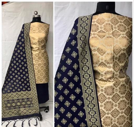 Checkout this latest Suits
Product Name: *Elegant Women's Suit*
Top Fabric: Banarasi Silk + Top Length: 2 Meters
Bottom Fabric: Shantoon + Bottom Length: 2.5 Meters
Dupatta Fabric: Jacquard + Dupatta Length: 2.25 Meters
Lining Fabric: No Lining
Type: Un Stitched
Pattern: Woven Design
Net Quantity (N): Single
Country of Origin: India
Easy Returns Available In Case Of Any Issue


SKU: nbl-gm
Supplier Name: OMKARFASHION88

Code: 183-6978389-2451

Catalog Name: Banarasi Silk Suits & Dress Materials (Single Pack)
CatalogID_1114074
M03-C05-SC1002
.