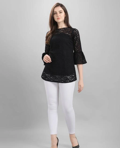  Women Lace Black Lace Top / Women Lace Tops Tunics