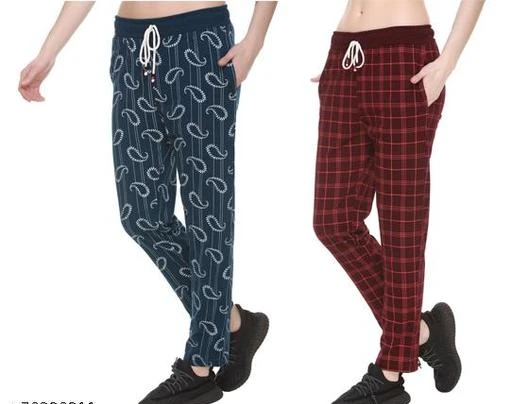 Checkout this latest Pyjamas
Product Name: *AFRONAUT Premium Women Track pants | Original | Very Comfortable | Perfect Fit | Stylish | Good Quality | Soft Cotton Blend | Women Lower Pajama Jogger | Ladies Trackpants | Gym | Running| Jogging | Yoga | Casual wear | Loungewear*
Fabric: Cotton Blend
Length: Maxi
Multipack: 2
AFRONAUT Trackpants by BASIS for women provides you good quality product on Amazon, Flipkart and Meesho brand. Stylish , joggers for ladies Track pants for men combo comes in all sizes and best designs. Ladys track pants lower are very comfortable and perfect fit especially designed for sports activities, gym workout. These lower for women combo pack can be used as running Trackpants for women , gym Trackpants, yoga Trackpants women and cycling. Basis trusted online brand deliver good quality products. Very Comfortable Slim fit trackpants suitable for sports activities like yoga, gym workout, casual wear and running, used in all seasons. Stylish trendy women pajama, lower and track pants also comes in combo packs in all sizes. Perfect fit with premium quality Cotton blend fabric keeps you very comfortable and can be worn at home or sleepwear fully adjustable waist with ribbed belt and elastic waistband. Secure zipper pockets allow you to carry valuable things like phone and keys while running or workout. Trackpant delivers trendy stylish look in casual as well as sports wear
Sizes: 
Easy Returns Available In Case Of Any Issue



Catalog Name: Stylo Pyjamas
CatalogID_19170702
C76-SC1054
Code: 306-70320211-9991