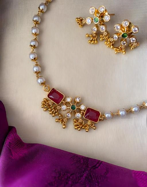 jewellery,choker,necklace,jewellery set,indian wedding jewellery  set,Maangalyam/Murukku,south,indian,maharastrian,highquality set for women  girls