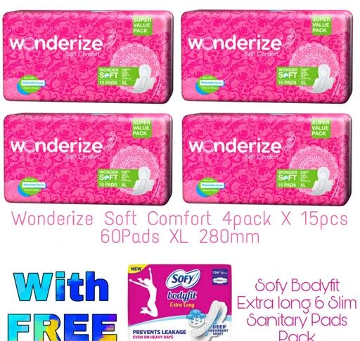 Checkout this latest Menstrual/Sanitary pads
Product Name: *Wonderize Soft Comfort XL Size Sanitary Pads Combo of 4x15 = 60 Sanitary Pads With Free Sofy Bodyfit  Extra Long 6 Sanitary Pads*
Product Name: Wonderize Soft Comfort XL Size Sanitary Pads Combo of 4x15 = 60 Sanitary Pads With Free Sofy Bodyfit  Extra Long 6 Sanitary Pads
Brand Name: Others
Brand: Others
Multipack: 5
Size: XL
Usage Type: Disposable
Wings: Yes
Country of Origin: India
Easy Returns Available In Case Of Any Issue


SKU: Wonderize Soft Comfort XL Size Sanitary Pads Combo of 4x15 = 60 Sanitary Pads With Free Sofy Bodyfit  Extra Long 6 Sanitary Pads
Supplier Name: PLAN Enterprises

Code: 713-70996950-004

Catalog Name:  Others Unique Menstrual/Sanitary pads
CatalogID_19403149
M07-C22-SC1869