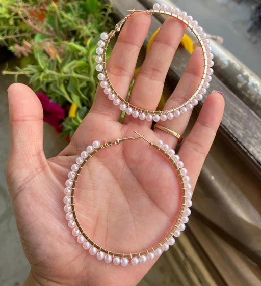 American Diamond Crystal Stone Studded Hoop earrings  Buy Designer Jewellery  Earrings online  Frozentags  Ladies Dress Materials