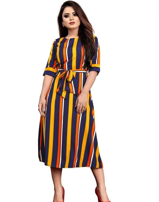 Checkout this latest Dresses
Product Name: *Classic Graceful Women Dresses*
Fabric: Crepe
Sleeve Length: Long Sleeves
Pattern: Printed
Net Quantity (N): 1
Sizes:
S (Bust Size: 36 in, Length Size: 37 in) 
M (Bust Size: 38 in, Length Size: 37 in) 
L (Bust Size: 40 in, Length Size: 37 in) 
XL (Bust Size: 42 in, Length Size: 37 in) 
XXL (Bust Size: 44 in, Length Size: 37 in) 
A good quality dress for women. It will give them a classic and trendy look. This is designed as per the latest trends to keep you in sync with high fashion, it will keep you comfortable all day long. The lovely design forms a substantial feature of this wear.
Country of Origin: India
Easy Returns Available In Case Of Any Issue


SKU: M_[205]
Supplier Name: New Ethnic Fab

Code: 252-71316993-9921

Catalog Name: Classic Latest Women Dresses
CatalogID_19514284
M04-C07-SC1025