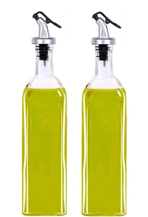 Transparent 1 Litre Glass Oil Bottle, Round