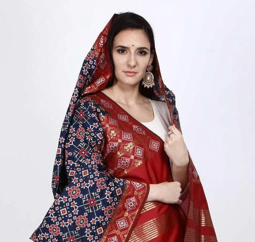 Checkout this latest Dupattas
Product Name: *Classy Attractive Women Dupatta*
Fabric: Silk Blend
Pattern: Printed
Net Quantity (N): 1
Sizes:Free Size (Length Size: 2.25 m) 
This Dupatta Is Sure Kept You Highlighted In Some Pinky's Wedding OR In Some Pooja's Engagement, We guarantee that You Look As Prettier As Our Fashion Model OR More Than Her. Click 