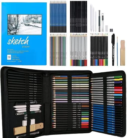 Mix Plastic Mini sketch colour Box Packing 50 Piece