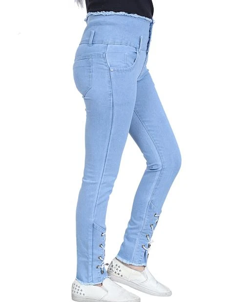  High Rise Jeans For Ladies / Classic Fashionable Women Jeans