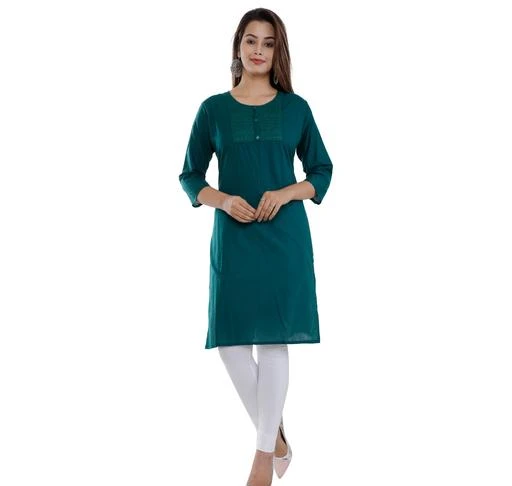 Checkout this latest Kurtis
Product Name: *Women's Solid Cotton Kurti*
Fabric: Cotton
Sleeve Length: Three-Quarter Sleeves
Pattern: Solid
Combo of: Single
Sizes:
S (Bust Size: 36 in, Size Length: 42 in) 
M, L, XL, XXL
Easy Returns Available In Case Of Any Issue


SKU: RM455-S
Supplier Name: Ecrafts

Code: 392-7183473-999

Catalog Name: Abhisarika Attractive Kurtis
CatalogID_1146355
M03-C03-SC1001
.