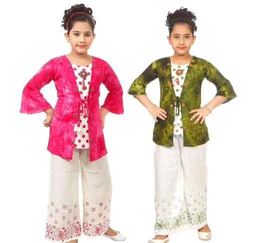 Checkout this latest Clothing Set
Product Name: *Girls   Clothing Sets Pack Of 2*
Top Fabric: Cotton Blend
Bottom Fabric: Cotton Blend
Sleeve Length: Three-Quarter Sleeves
Top Pattern: Printed
Bottom Pattern: Printed
Net Quantity (N): Pack Of 2
Add-Ons: Jacket
Sizes:
1-2 Years, 2-3 Years, 3-4 Years, 4-5 Years, 5-6 Years, 6-7 Years, 7-8 Years, 8-9 Years, 9-10 Years, 10-11 Years, 11-12 Years
Girls Festive & Party Ethnic Jacket, Kurta and Pallazo Set  (Pink and GreenPack of 2) 2 pcs combo
Country of Origin: India
Easy Returns Available In Case Of Any Issue


SKU: SRKDG57+61
Supplier Name: S R IMPEX

Code: 425-72030371-947

Catalog Name: Agile Trendy Girls Top & Bottom Sets
CatalogID_19754255
M10-C32-SC1147
.