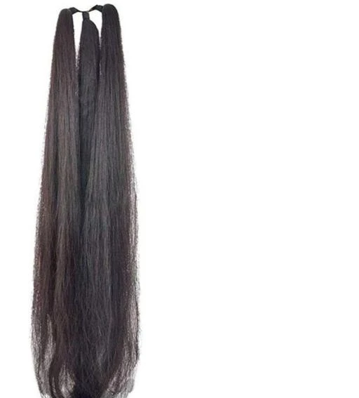 Honbon Nakli Baal Hair Extensions Synthetic Black Hair Long Straight Wig  Ponytails Hairpiece Claw Clip for Women  Girls 30inch