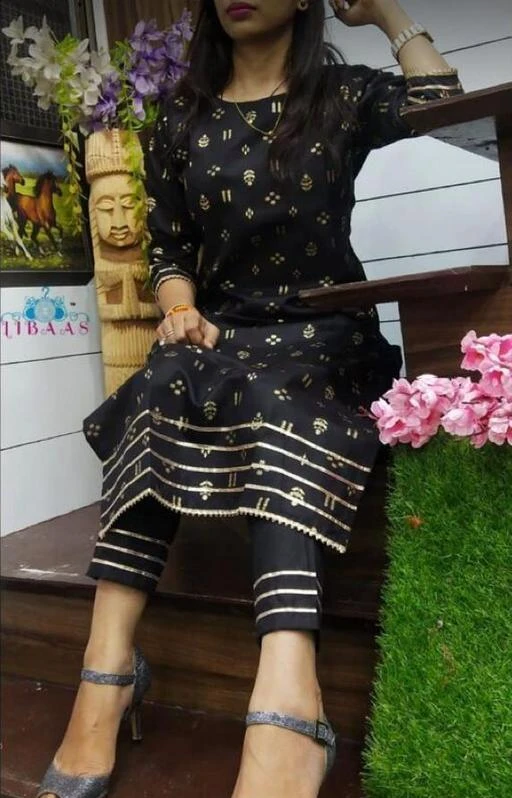 Checkout this latest Kurta Sets
Product Name: *Pink city garments premium rayon women kurti pant (BLACK)*
Kurta Fabric: Rayon
Bottomwear Fabric: Rayon
Fabric: No Dupatta
Sleeve Length: Three-Quarter Sleeves
Set Type: Kurta With Bottomwear
Bottom Type: Pants
Pattern: Printed
Net Quantity (N): Single
Sizes:
S, L, XXL, XXXL
Women Printed Straight Kurti Pant. This kurta has highlighted pinted design, 3/4th sleeves & Round neck. it looks too pretty with stunning look while wearing, this designer Kurti set will make you the star of this upcoming season.This is Designed as per the latest trends to keep you in sync with high fashion and other occasion, it will keep you comfortable all day long.We believe in better clothing products cause helping women's to look pretty, feel comfortable is our ultimate goal.Our collection includes different styles of cotton Kurta that cater to a wide variety of the wardrobe requirements of the Indian woman.
Country of Origin: India
Easy Returns Available In Case Of Any Issue


SKU: Women-Kurti-Pant-Black
Supplier Name: PINKCITY GARMENTS

Code: 624-72695437-9951

Catalog Name: Abhisarika Pretty Women Kurta Sets
CatalogID_19975895
M03-C04-SC1003