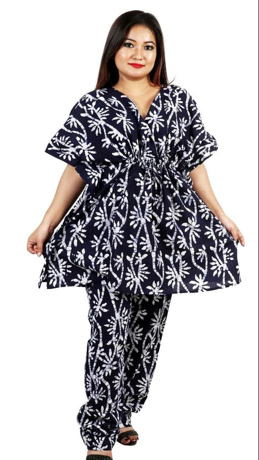 Checkout this latest Nightsuits
Product Name: *Lifeu Women's Pure Cotton Handmade Printed Night Suit Top & Pajama Set  Nightsuits *
Top Fabric: Cotton
Bottom Fabric: Cotton
Top Type: Regular Top
Bottom Type: Pyjamas
Sleeve Length: Short Sleeves
Pattern: Printed
Net Quantity (N): 1
Sizes:
Free Size (Top Bust Size: 36 in, Top Length Size: 25 in, Bottom Waist Size: 36 in, Bottom Length Size: 40 in) 
Top Fabric: Cotton Bottom Fabric: Cotton Top Type: Regular Top Bottom Type: Pajamas Sleeve Length: Three-Quarter Sleeves Multipack: 1 Sizes: Free Size (Top Bust Size: 36 in, Top Length Size: 25 in, Bottom Waist Size: 36 in, Bottom Length Size: 40 in) Lifeu: We are manufacturing Women Two-piece Nightwear: Printed Top + Pajama (pajama sets for women). Purpose: Night dress for women cotton, sleepwear - loungewear - home wear for women. Sleeve Type: 3/4 Sleeve | Neck Type: Notched Collar | Night Suit set for women Stylish. Material: Cotton | Floral Printed Night Suit for Women Cotton. Light Pink night suits for ladies. Floral Printed Pajama Set for Women. Night Suits for Ladies Cotton. Night suit cotton for Women. Care Instructions: Machine Wash Material: Cotton | Print: Floral Printed Night Suit for Women Cotton Two Piece Nightwear: Printed Top + Pajama (Pajama Sets for Women); Neck Type: Notch Collar || Sleeve: 3/4th Sleeve Purpose: night dress for women cotton, sleepwear - loungewear - home wear for women Fit Type: Regular (Relaxed) Fit. Please refer Size Chart from Last Product Image for perfect fit nightwear. Closure Type: Drawstring; Bottom Style: Pajamas
Country of Origin: India
Easy Returns Available In Case Of Any Issue


SKU: N1009
Supplier Name: lifeu

Code: 894-72858155-999

Catalog Name: Aradhya Alluring Women Nightsuits
CatalogID_20033165
M04-C10-SC1045