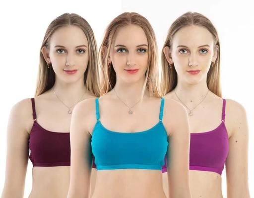  Teen Girl Sports Seameless Non Padded Non Wired Daily Use Bra /  Sassy