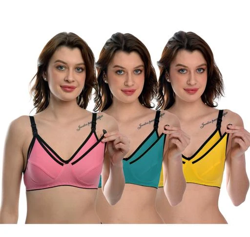  Alzena Stylish Women Full Coverage Non Padded Bra Pack