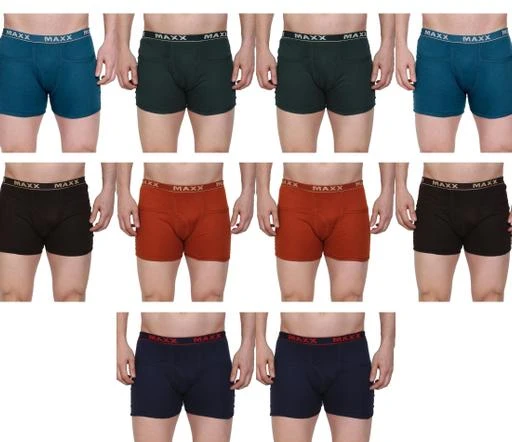 Buy IWEAR TRENDZ MAXX Men's Cotton Interlock Trunks (Pack of 04) (Colour  May Vary) (XS) Multicoloured at