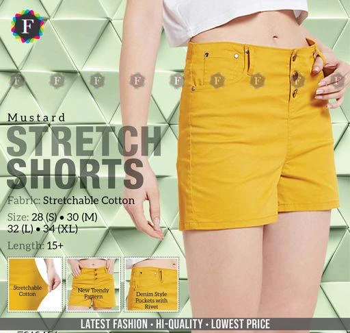 Checkout this latest Shorts
Product Name: *Cotton Stretchable Shorts*
Fabric: Cotton
Pattern: Printed
Net Quantity (N): 1
Sizes: 
28 (Waist Size: 28 in, Length Size: 15 in) 
30 (Waist Size: 30 in, Length Size: 15 in) 
32 (Waist Size: 32 in, Length Size: 15 in) 
34 (Waist Size: 34 in, Length Size: 15 in) 
Country of Origin: India
Easy Returns Available In Case Of Any Issue


SKU: Cotton_Stretchable_Shorts_YELLOW
Supplier Name: Hi Fashion

Code: 004-7316461-9201

Catalog Name: Cotton Stretchable Shorts Vol 2
CatalogID_1171712
M04-C08-SC1038