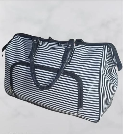 Checkout this latest Duffel Bags
Product Name: *Stylish Model Duffle Bag Trendy White & Black Colour For Girls and Women*
Material: Polyester
Type: Travel
Water Resistant: Yes
Print Or Pattern Type: Striped
No. Of Compartments: 2
Compartment Closure: Zip
Side Pockets: 1
Strap Type: Two Short Handles with Velcro
Size: Regular
Features: Regular
Country of Origin: India
Easy Returns Available In Case Of Any Issue


SKU: Stylish  Model Duffle Bag / Trendy  Black Colour For Girls and Women
Supplier Name: A.Y.TRADERS

Code: 264-73641657-997

Catalog Name: New Women Women Duffel Bags
CatalogID_20309120
M09-C73-SC5086