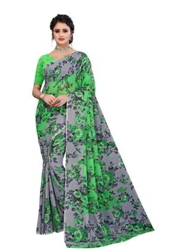 Roop Sundari Sarees Women's Chiffon Brasso Printed Saree