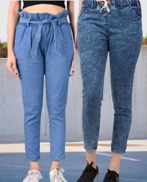 Checkout this latest Jeans
Product Name: *Trendy Martin Latest Jogger Fit Women Denim Blue Jeans For Girls & ladies ( Pack Of 2)*
Fabric: Denim
Surface Styling: Tie-Ups
Net Quantity (N): 2
Sizes:
28 (Waist Size: 28 in) 
30 (Waist Size: 30 in) 
Trendy Martin Latest Jogger Fit Women Denim Blue Jeans For Girls & ladies ( Pack Of 2)
Country of Origin: India
Easy Returns Available In Case Of Any Issue


SKU: light node_doll wash'
Supplier Name: Hari Collections

Code: 954-73836340-9961

Catalog Name: Classic Feminine Women Jeans
CatalogID_20376845
M04-C08-SC1032
