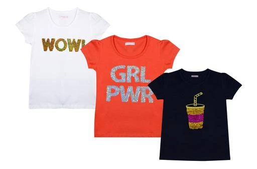 Checkout this latest Tshirts
Product Name: *Kids Girls Cotton Printed T Shirt Pack of 3*
Fabric: Cotton
Sleeve Length: Short Sleeves
Pattern: Embellished
Net Quantity (N): Pack of 3
Sizes: 
2-3 Years (Bust Size: 11 in, Length Size: 15 in, Waist Size: 12 in, Hip Size: 12 in) 
3-4 Years (Bust Size: 11 in, Length Size: 15 in, Waist Size: 12 in, Hip Size: 12 in) 
4-5 Years (Bust Size: 12 in, Length Size: 16 in, Waist Size: 13 in, Hip Size: 13 in) 
5-6 Years (Bust Size: 12 in, Length Size: 16 in, Waist Size: 13 in, Hip Size: 13 in) 
6-7 Years (Bust Size: 13 in, Length Size: 17 in, Waist Size: 14 in, Hip Size: 14 in) 
 Girls t-shirt pack of 3, High quality Printed and Bio Washed fabric, Export quality, Age Group Suits from Girls 2 Years to 8 Years.
Country of Origin: India
Easy Returns Available In Case Of Any Issue


SKU: LNLTTEXGLTHREETEE031
Supplier Name: Haran Enterprise

Code: 264-73946530-9921

Catalog Name: Agile Stylus Girls Tshirts
CatalogID_20414571
M10-C32-SC1143