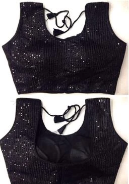 Black Sequence Blouse  Latest Blouse Designs