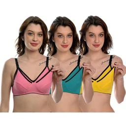 women front open bra pack of 2 cotton bra combo