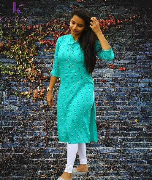 Checkout this latest Kurtis
Product Name: *Adrika Alluring Kurtis*
Fabric: Rayon
Sleeve Length: Three-Quarter Sleeves
Pattern: Printed
Combo of: Single
Sizes:
XXS (Bust Size: 32 in, Size Length: 44 in) 
XS (Bust Size: 34 in, Size Length: 44 in) 
S (Bust Size: 36 in, Size Length: 44 in) 
M (Bust Size: 38 in, Size Length: 44 in) 
L (Bust Size: 40 in, Size Length: 44 in) 
XL (Bust Size: 42 in, Size Length: 44 in) 
XXL (Bust Size: 44 in, Size Length: 44 in) 
XXXL (Bust Size: 46 in, Size Length: 44 in) 
4XL (Bust Size: 48 in, Size Length: 44 in) 
5XL (Bust Size: 50 in, Size Length: 44 in) 
6XL (Bust Size: 52 in, Size Length: 44 in) 
Fabric: Rayon Sleeve Length: Short Sleeves Pattern: Checked Combo of: Single Sizes: XL (Bust Size: 42 in, Size Length: 48 in) L (Bust Size: 40 in, Size Length: 48 in) XXL (Bust Size: 44 in, Size Length: 48 in) M (Bust Size: 38 in, Size Length: 48 in) • KAYRAAH 01 Women Elegant Spuncotton Floral Design Printed Midi KURTI • Fabric: SpunCotton • Color: blue • Length: 48 Inch • Size: B-Bust, W-Waist, H-Hips, S-Sholder • Medium: B-38, W-34, H-41, S-15 • Large: B-40, W-36, H-43, S-16 • Xl : B-42, W-38, H-45, S-17 • XXl : B-44, W-40, H-47, S-18 • Pattern: Digital Floral Pattern • Wash care: Machine wash, Hand wash • Occasion: ceremony,evening, casual, engagement, party, festival, wedding, anniversary,festive • Tag: Kurti, Kurta, Western Dress, Tunic, Gawn Manufacturer in Surat • Search KAYRAAH to find more women Kurti, Kurta, Western Dress, Tunic, Sute, Dress, Women Ethnic, Treditional, Party Wear • Country Of Origin : INDIA
Country of Origin: India
Easy Returns Available In Case Of Any Issue


SKU: KFPL_1005_ABLU
Supplier Name: KAYRAAH FASHION

Code: 053-73993469-085

Catalog Name: Adrika Alluring Kurtis
CatalogID_20430932
M03-C03-SC1001