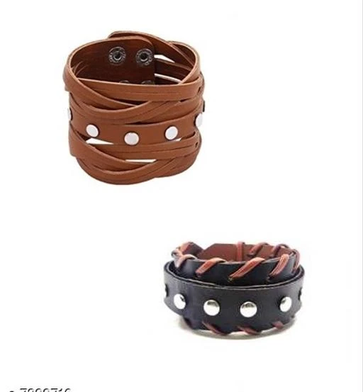 Checkout this latest Bracelets
Product Name: *Samm & Moody Latest Leather Bracelets For Men/Boys (Pack of 2)*
Stone Type: Emerald
Plating: Silver Plated
Net Quantity (N): 2
Easy Returns Available In Case Of Any Issue


SKU: Combo brown double patti and brown button bracelets
Supplier Name: BALAJI E ENTERPRISES

Code: 691-7399716-998

Catalog Name: Casual Unique Men Jewellery
CatalogID_1188059
M05-C57-SC1227
.