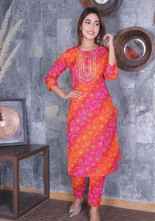Checkout this latest Kurta Sets
Product Name: *Latest Rayon Rajasthani Printed Kurta With Pant Set Straight Kurti Kurta Sets *
Kurta Fabric: Rayon
Bottomwear Fabric: Rayon
Fabric: Rayon
Sleeve Length: Three-Quarter Sleeves
Set Type: Kurta With Bottomwear
Bottom Type: Pants
Pattern: Embroidered
Net Quantity (N): Single
Sizes:
S, M, L, XL
 printed multicolor party & festive kurta. Fabric Style: Digital Print in classic colours. Styling Tip: This A-Line Kurta can be worn to work as a casual wear kurta, daily wear kurta, festive wear kurta, party wear kurta outfit with leggings or accessorized as a festive outfit with flared palazzos or a skirt. Garment Fit: Garment is made with relaxed fit. Fabric Type: Garment is made of Rayon, which is 100% natural fabric that is suitable for all weather. Wash Care
Country of Origin: India
Easy Returns Available In Case Of Any Issue


SKU: DF008
Supplier Name: Damriya Fashion

Code: 563-74115044-999

Catalog Name: Chitrarekha Petite Women Kurta Sets
CatalogID_20472683
M03-C04-SC1003