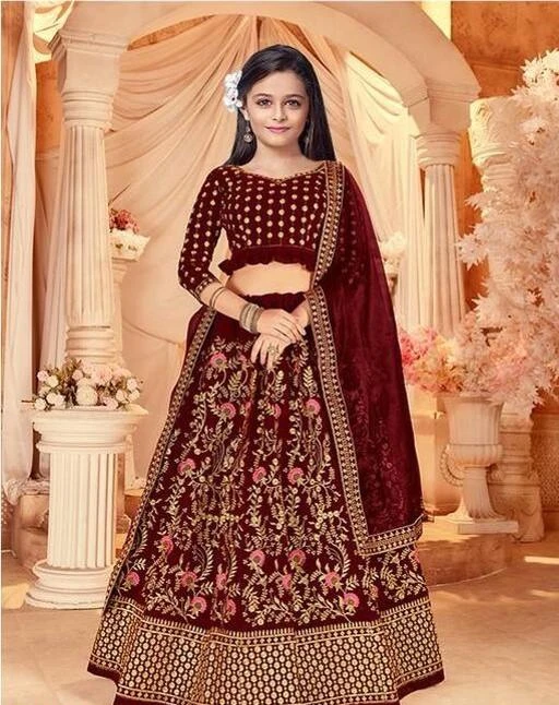 Checkout this latest Lehanga Cholis
Product Name: *Girls   Lehenga Cholis Pack Of 1*
Top Fabric: Satin
Lehenga Fabric: Satin
Dupatta Fabric: Net
Sleeve Length: Short Sleeves
Top Pattern: Embroidered
Lehenga Pattern: Embroidered
Dupatta Pattern: solid
Stitch Type: Semi-Stitched
Net Quantity (N): 1
Sizes: 
2-3 Years (Lehenga Waist Size: 26 in, Lehenga Length Size: 26 in, Duppatta Length Size: 1.5 in) 
3-4 Years, 4-5 Years, 5-6 Years (Lehenga Waist Size: 30 in, Lehenga Length Size: 30 in, Duppatta Length Size: 1.7 in) 
6-7 Years, 7-8 Years, 8-9 Years (Lehenga Waist Size: 30 m, Lehenga Length Size: 32 m, Duppatta Length Size: 1.8 m) 
9-10 Years, 10-11 Years, 11-12 Years (Lehenga Waist Size: 32 m, Lehenga Length Size: 34 m, Duppatta Length Size: 1.8 m) 
12-13 Years (Lehenga Waist Size: 34 m, Lehenga Length Size: 36 m, Duppatta Length Size: 1.8 m) 
13-14 Years, 14-15 Years, 15-16 Years (Lehenga Waist Size: 36 in, Lehenga Length Size: 36 in, Duppatta Length Size: 1.8 in) 
Free Size (Lehenga Waist Size: 36 in, Lehenga Length Size: 38 in, Duppatta Length Size: 1.8 in) 
sabric taffeta satin and smooth fabric, all embroidery  work, dupatta fabric net very good product.
Country of Origin: India
Easy Returns Available In Case Of Any Issue


SKU: Maroon TikTok
Supplier Name: Shree Shanti Creation

Code: 634-74148359-998

Catalog Name: Pretty Funky Kids Girls Lehanga Cholis
CatalogID_20483300
M10-C32-SC1137
.