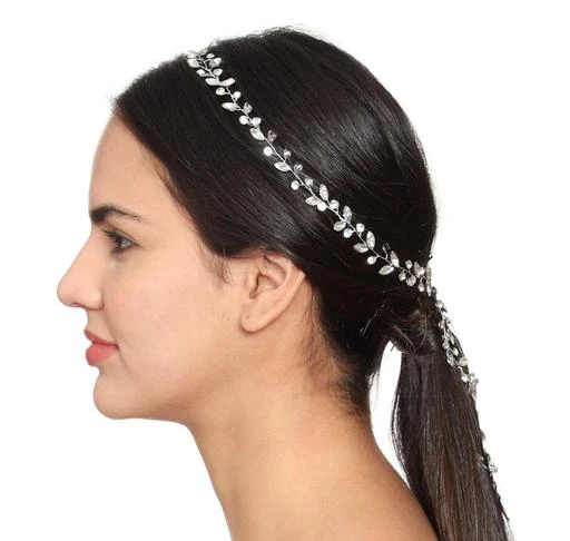 fcity.in Beautiful Stones And Crystals Hair Tiara With Flexible