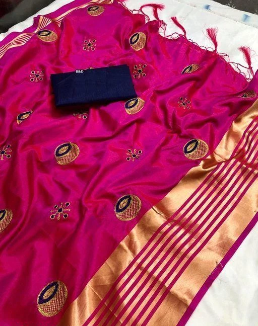 Checkout this latest Sarees
Product Name: *Classy Saree*
Saree Fabric: Banarasi Silk
Blouse: Separate Blouse Piece
Blouse Fabric: Georgette
Pattern: Embroidered
Blouse Pattern: Solid
Multipack: Pack of 2
Sizes: 
Free Size (Saree Length Size: 5.5 m, Blouse Length Size: 0.8 m) 
Easy Returns Available In Case Of Any Issue


SKU: CL[]/_@100
Supplier Name: Shree Bajarang Creation

Code: 404-7463650-9501

Catalog Name: Charvi Sensational Sarees
CatalogID_1200842
M03-C02-SC1004