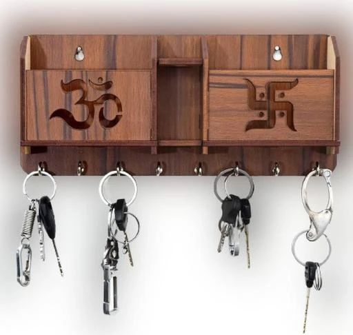 Checkout this latest Key Holders
Product Name: *Wooden Om Swastik Design with Mobile, Key and Pen Holder Stand for Home Wall, Office, Hall Living Room (Brown)*
Material: Wooden
Color: Brown
Product Length: 11 Inch
Product Height: 5 Inch
Product Breadth: 2.5 Inch
Net Quantity (N): 1
This Decorative wooden key holder a wood Finish Will Catch the eye of Your Visitors. This Is the Perfect Wall holder for the entryway, Office, or Room.
Country of Origin: India
Easy Returns Available In Case Of Any Issue


SKU: KH-OM
Supplier Name: HEMRAJ CRAFTS

Code: 151-75518972-994

Catalog Name: Stylish Key Holders
CatalogID_20950845
M08-C25-SC2483
.